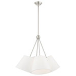 Livex Lighting - Livex Lighting 40564-91 Prato - Four Light Chandelier - No. of Rods: 3  Canopy IncludedPrato Four Light Cha Brushed Nickel Hand UL: Suitable for damp locations Energy Star Qualified: n/a ADA Certified: n/a  *Number of Lights: Lamp: 4-*Wattage:40w Medium Base bulb(s) *Bulb Included:No *Bulb Type:Medium Base *Finish Type:Brushed Nickel