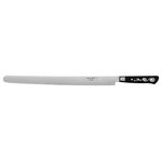 Master Grade - I.O. SHEN Miho Slicing Knife, Kitchen Knife, Sharp Knife - 15 " / 380 mm - Introducing the I.O. Shen chef knife series, where exceptional craftsmanship meets innovative technology. Introducing our latest addition to the slicer family: a beautifully designed knife that offers perfect balance and effortless cutting, even through the largest meatloafs. Each kitchen knife features a unique "Yin Yang" handle design, enhancing balance and stability while adding a touch of elegance to your kitchen. The handles are made from durable, heat-resistant ebonite, ensuring longevity and comfort in every cut, though we recommend handwashing for optimal care. With a razor-sharp edge crafted at a precise 15° angle, this slicing knife make slicing and mincing a joyful experience. Additionally, our advanced Triplex Steel Technology guarantees superior sharpness and edge retention, setting our knives apart from the rest. Hand-finished over an average of seven hours, each I.O. Shen knife embodies dedication to quality and performance. Plus, enjoy peace of mind with a one-year warranty, underscoring our commitment to excellence.
