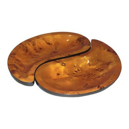 Orange Piopo Veneer Ying Yang - Dinnerware