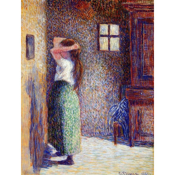 Camille Pissarro Young Peasant at Her Toilette Wall Decal Print