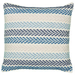 LR Home - Beach House Chevron Throw Pillow, 18"x18", Poly Fill - Designed to thrill, our pillow collection will add intricate mastery and eye pleasing designs to any room. This particular addition dwells perfectly on a comfy couch, bed, or bench with a multicolored approach to the chevron trend adding a lovely pop of color. Prop yourself up in style or just use for eye pleasing interior design.  Hand-crafted with the customer in mind, there is no compromise of comfort and style with the pillow line we create.