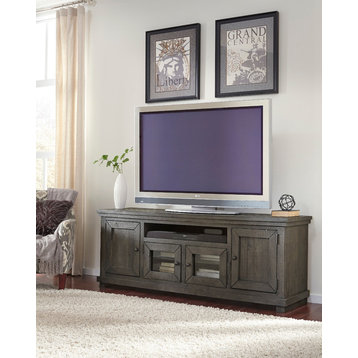 Willow Entertainment 74" Console, Distressed Dark Gray