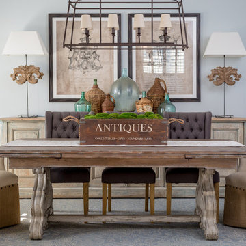 Dining Room with Vintage Bottles