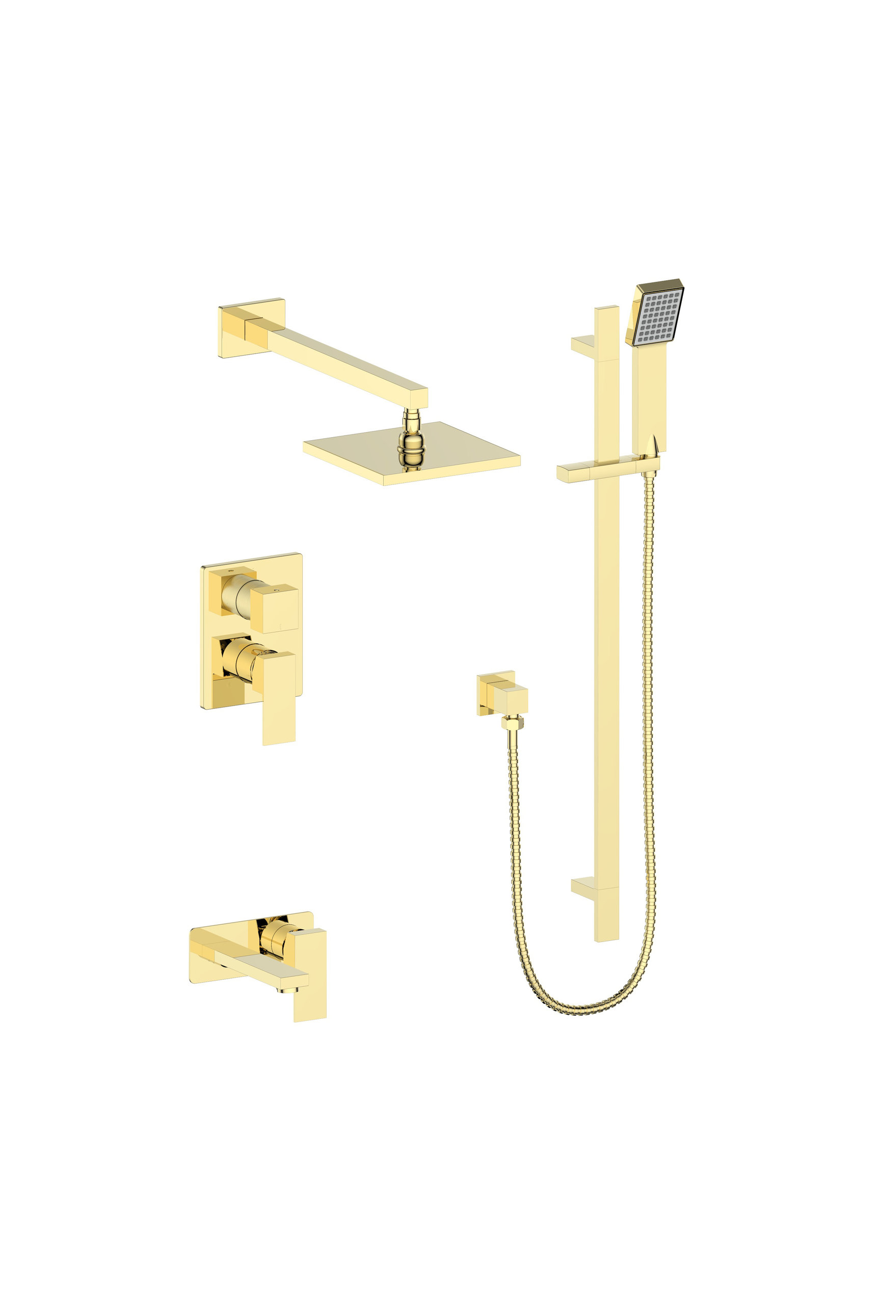 ZLINE Bliss Shower System, Polished Gold, BLS-SHS-PG - Contemporary ...