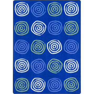 Simply Swirls 7'8" x 10'9" area rug, color Seaglass