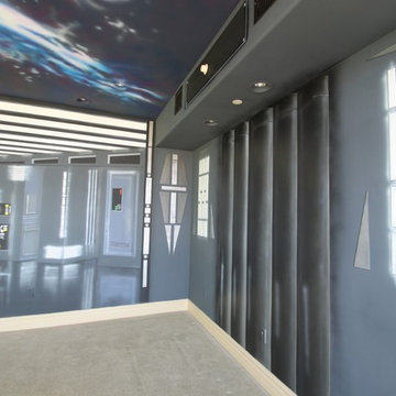 Media Room Mural "Space Ship"