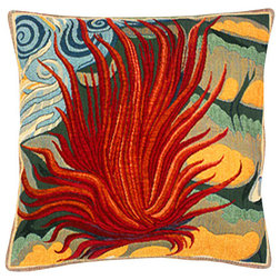 Contemporary Decorative Pillows Medieval Tapestry Decorative Pillow Le Feu