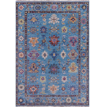 Turkish Oushak Hand-Knotted Wool Rug 6' 4" X 9' 2" - Q15656