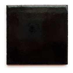 613 Black (Glossy Finish) - Handmade Ceramic Tile - Tile