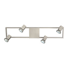4x50W Track Light, Satin Nickel Finish
