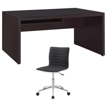 Home Square 2-Piece Furniture Set with Computer Desk and Office Chair