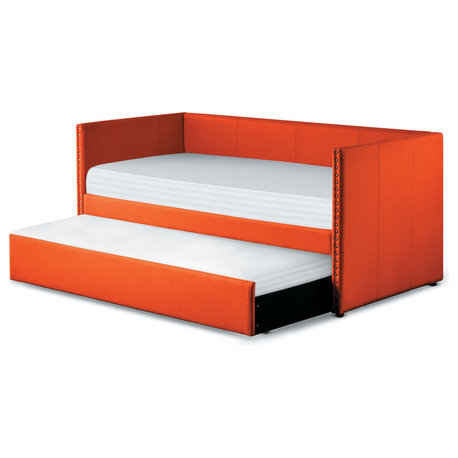 Kendra Daybed With Trundle, Orange