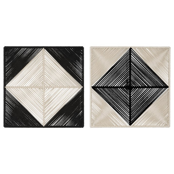 Uttermost Seeing Double Rope Wall Squares, Set of 2