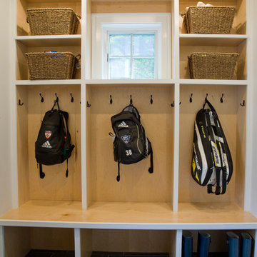 Sunny kitchen expansion with mudroom, pantry and half bath