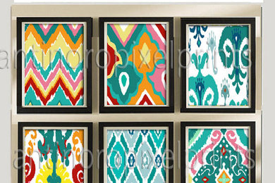 Colorful Ikat prints