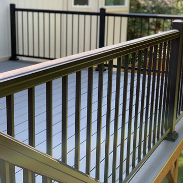 Concrete patio with 12x20 Timbertech Deck.