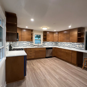 Traditional Kitchen Remodel Done With New Cabinets in a Carmel Color