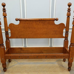 Ball & Bell Lowpost Bed in Tiger Maple - Beds