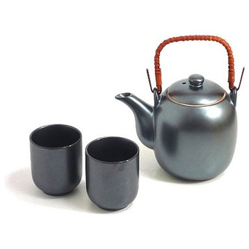 Black Crystal Japanese Tea Set