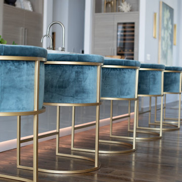 Milano - Fantasia + Bianco Lucido - Kitchen New Construction