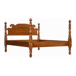 Little Compton Acorn Lowpost Bed in Maple - Beds