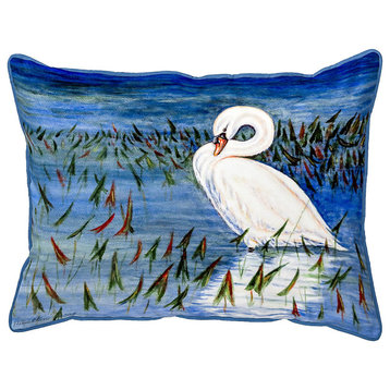 Betsy Drake Mute Swan Extra Large Pillow 22x22
