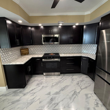 Condo Kitchen Transformation in Rich Espresso Tones