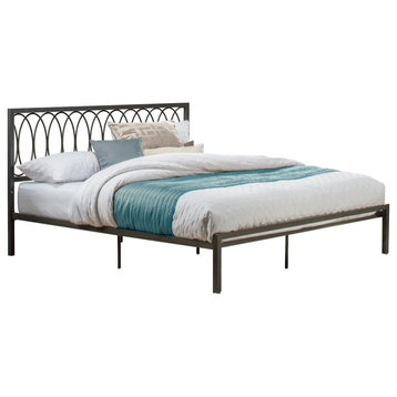 Hillsdale Furniture Naomi Complete King-Size Metal Bed Gray