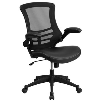 Black Mesh Chair BL-X-5M-LEA-GG