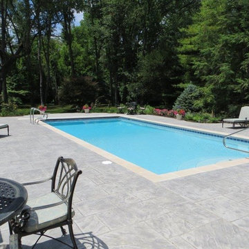Grey Stone Backyard and Pool