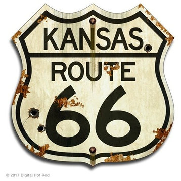 Route 66 Vintage KS Classic Metal Sign