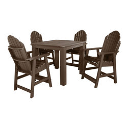 Highwood USA - Hamilton 5-Piece Square Counter-Height Dining Set - Outdoor Dining Sets