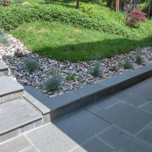 Mid-Century Outdoor-Gestaltung mit Gartenmauer Ideen ...