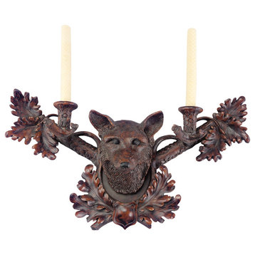 Fox Head Candle Sconce