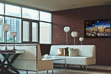 Inspiration for a contemporary living room in Buckinghamshire.