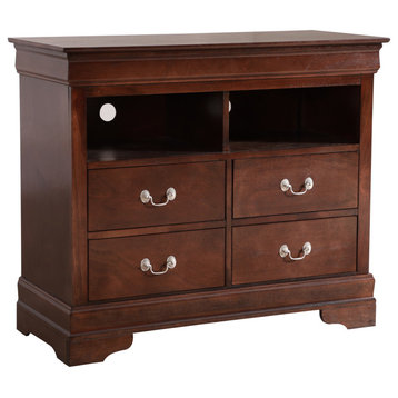 Louis Phillipe Cappuccino 4 Drawer Chest of Drawers