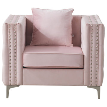 Paige Accent Chair, Pink