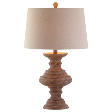 Scarlett 26.5" Resin Table Lamp, Brown