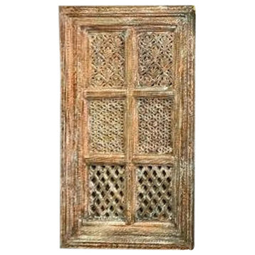 Vintage Indian carved jali wall panel, wall decor, screens, home and living