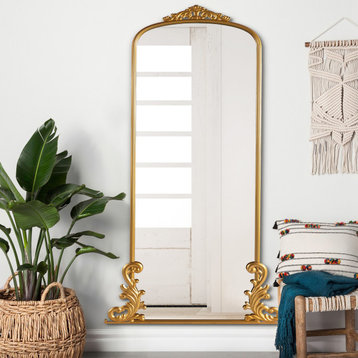 Wall Mirror Vintage Decorative Mirror for Living Room Bathroom, Gold, 29"x68"
