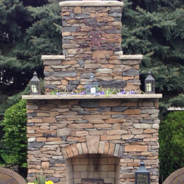 Cultured Stone Fireplace