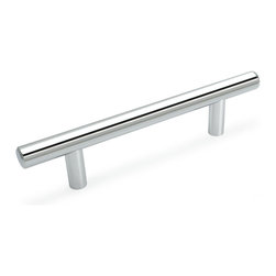 Cosmas - Cosmas 305-4CH Polished Chrome 4&rdquo; CTC (102mm) Euro Bar Pull [10-PACK] - Cabinet And Drawer Handle Pulls
