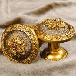 2 Colors QYM61 Eyre Resin Curtain Tieback Holdbacks in Gold Color - Window Treatment Accessories