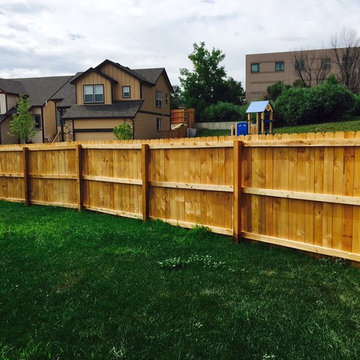 Basic cedar dog eared fences