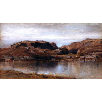 Jr. Samuel Colman Rocky Landscape Canvas Print