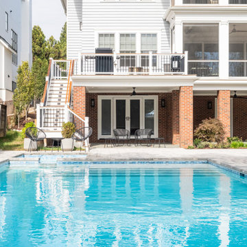 Pool & Patio Connection with Elevated Outdoor Living