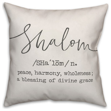 Shalom Definition 16"x16" Throw Pillow