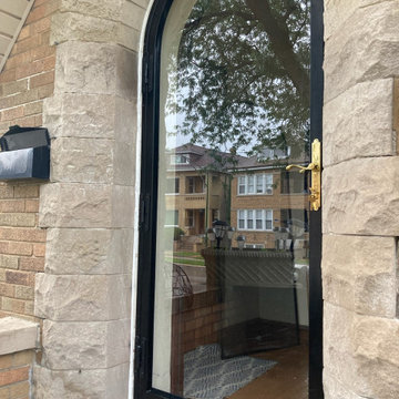 Round Top Steel Entry & Security Storm Door / AFTER