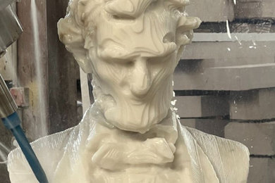 Robotic Marble Carving of Abraham Lincoln