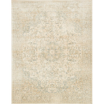 Ellen DeGeneres Crafted by Loloi Sand/Blue Trousdale Rug 7'10"x7'10" Round